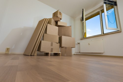 Man and van vehicle ready for a local move in Parsons Green