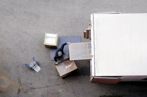 Low-carbon van transporting sorted materials to a transfer station