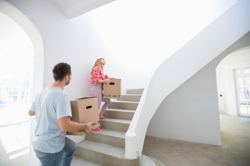 Moving day preparation with packing materials in Parsons Green