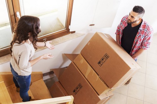 Careful loading of household items for a Parsons Green move