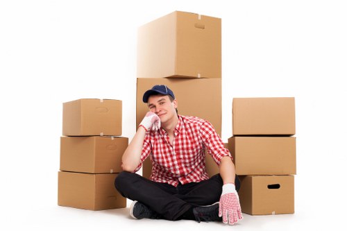 Removal van loading furniture for a Parsons Green relocation